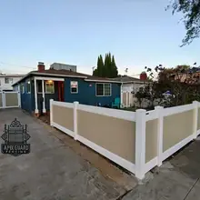 White vinyl fence by Apexguard Fence