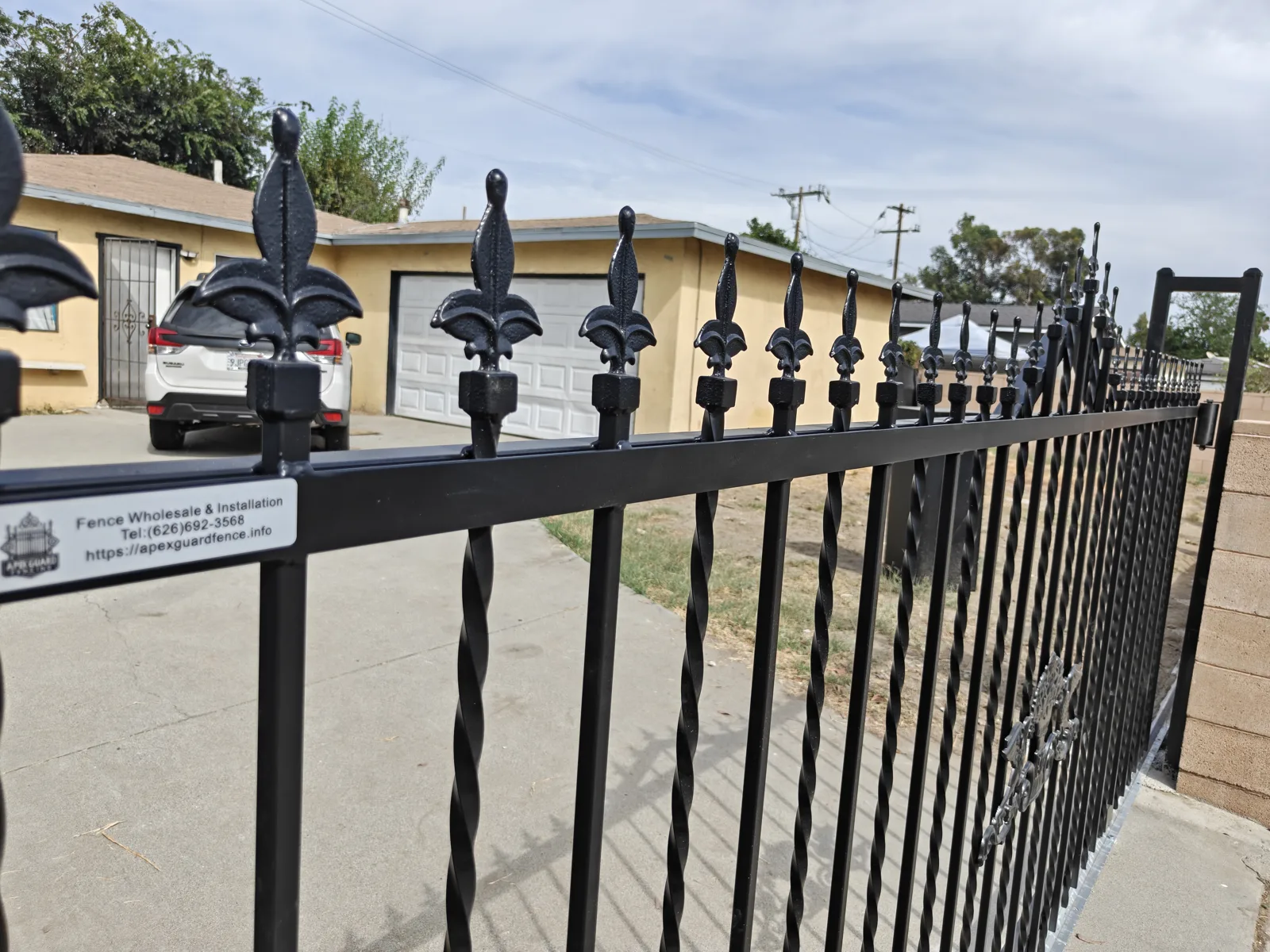 Decorative iron picket detail by Apexguard Fence — more of our iron fencing work