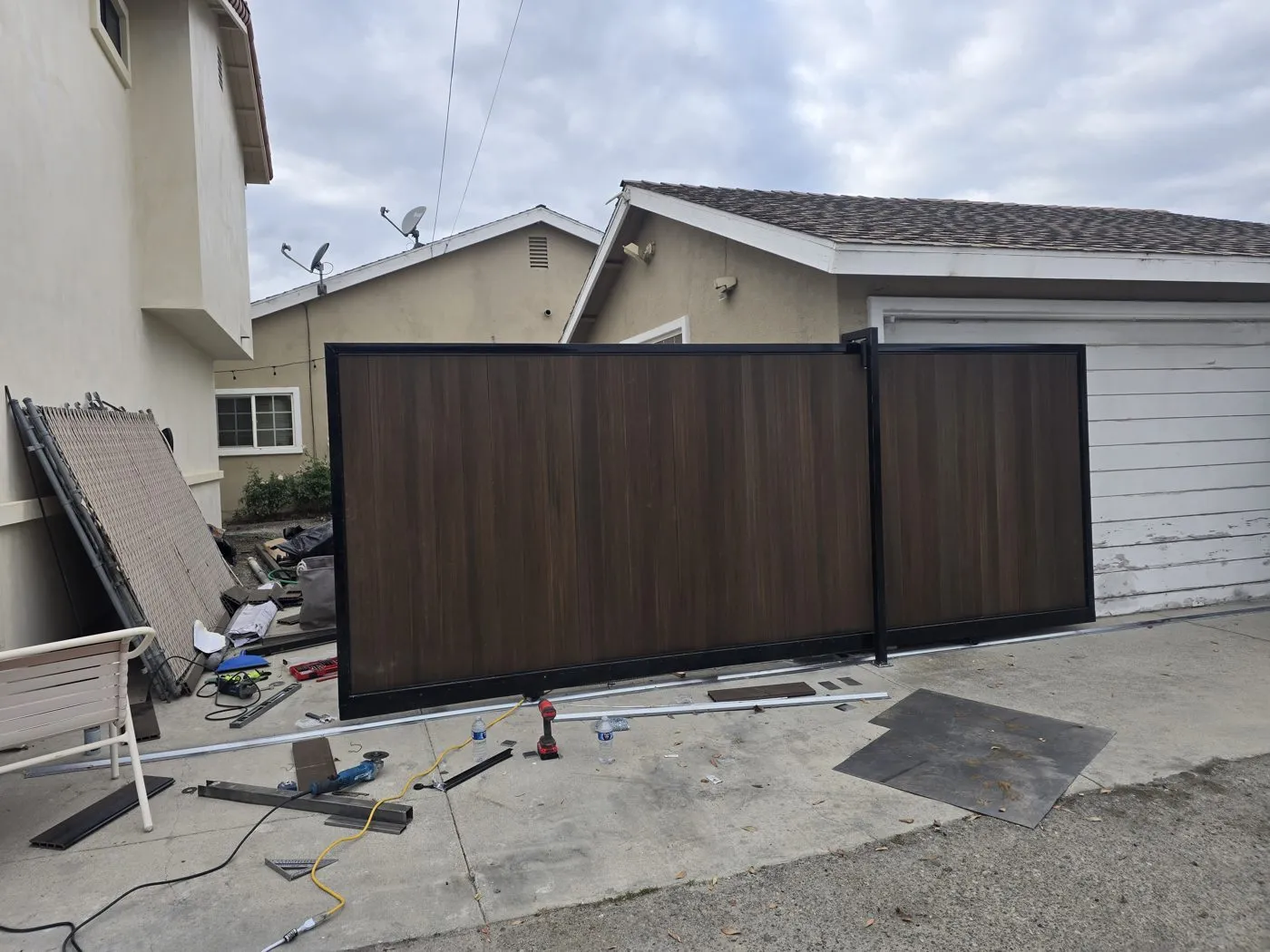 Custom composite sliding driveway gate